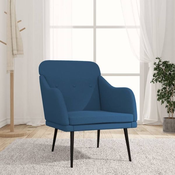 vidaXL Sessel Blau 63x76x80 cm Stoff 351481