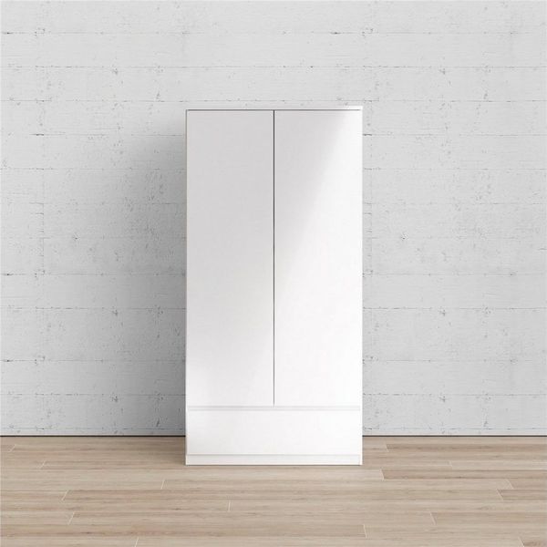 INOSIGN Kleiderschrank Naia, Drehtürenschrank, Aufbewahrung Kasten Schrank Stauraum 2 Türen, Kleiderstange, 4 Fächer, Breite 99 cm, Höhe 200 cm