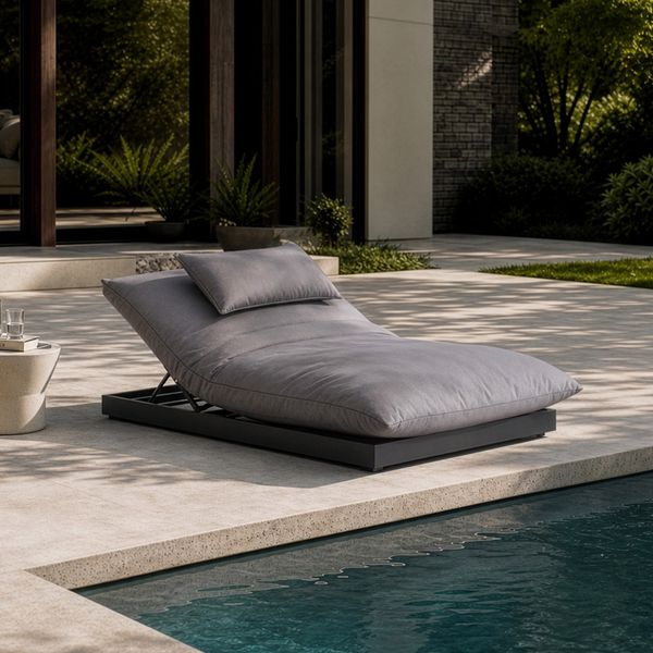 HOME DELUXE Sonnenliege EMELIA - Anthrazit