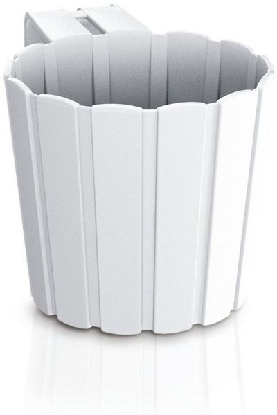 Prosperplast Pflanzkübel Boardee Hook, Balkonblumentopf Balkonkasten 144x212x130mm Weiß/Anthrazit/Braun/Grau
