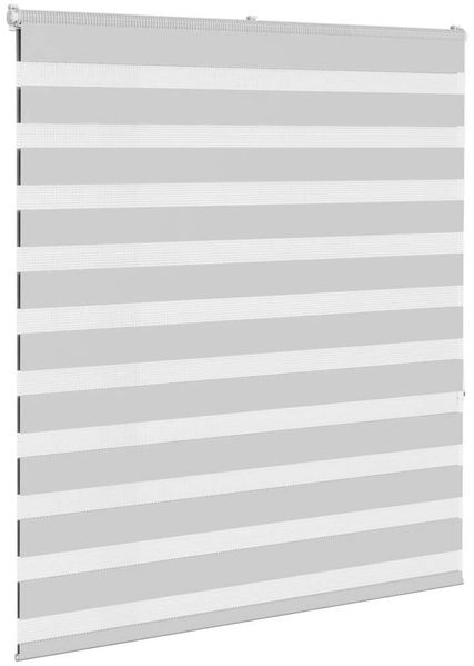 vidaXL Doppelrollo Hellgrau 130x150 cm Stoffbreite 125,9 cm Polyester 4014449 Bild 3