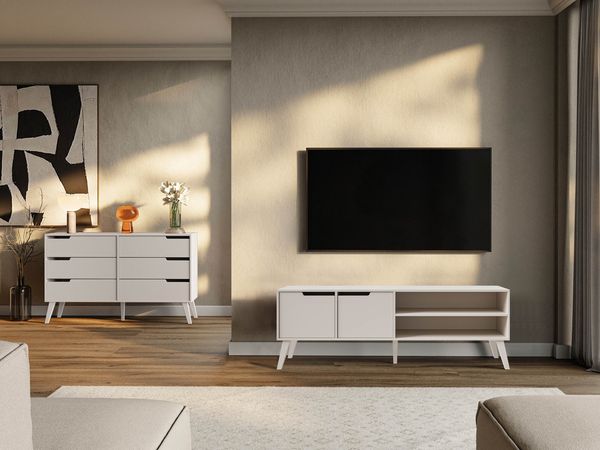 Wohnzimmer-Set Nedila II (Farbe: Cashmere)