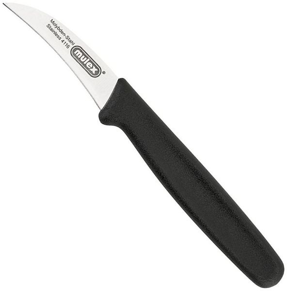 Mulex Schälmesser gebogen – Tourniermesser, Tourniermesser, extra scharf, widerstandsfähig, langlebig, rostfrei