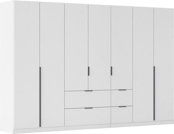 OTTO home Drehtürenschrank Kleiderschrank Schrank Garderobe AGORDO mit Dekor- oder Hochglanzfront (in zwei Griff-Farben, Breiten 91-360 cm) mit Außenschubkästen, in 7 Breiten und 2 Höhen MADE IN GERMANY