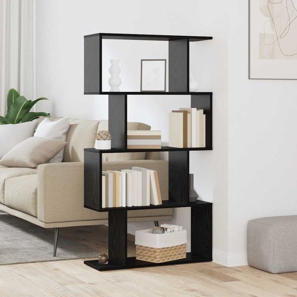 vidaXL Bücherregal Schwarz Eichen-Optik 70 x 24 x 129 cm Holzwerkstoff 879670