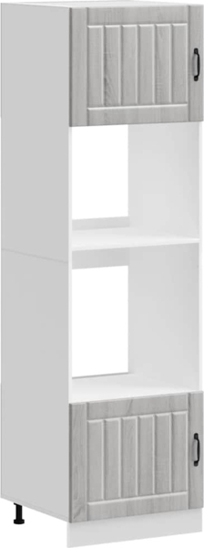 vidaXL Herdumbauschränke 2 Stk. Kalmar Grau Sonoma Holzwerkstoff 3315047