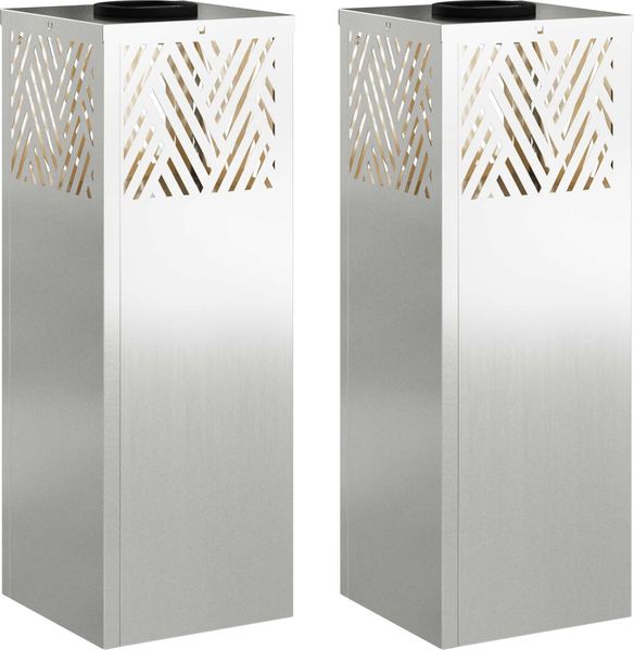 vidaXL Solar LED Weg Licht 2 pcs Silber Galvanisiert 879728 Bild 2