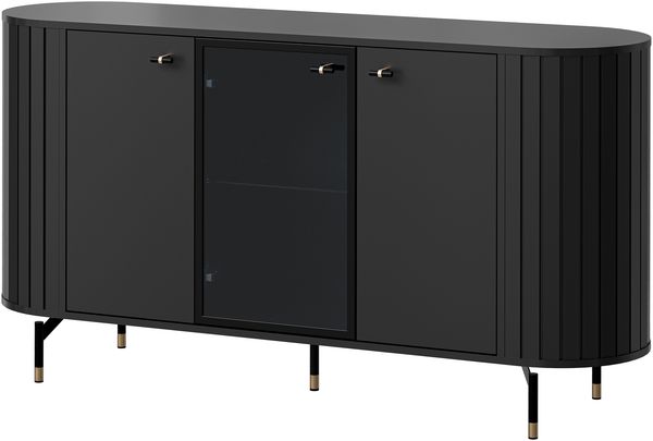 Kommode Zelfa 150 2D1W 03 (Farbe: Schwarz, ohne Beleuchtung)