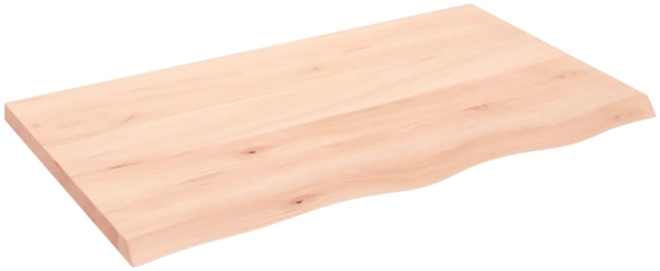 vidaXL Wandregal 100x60x(2-4) cm Massivholz Eiche Unbehandelt 363570