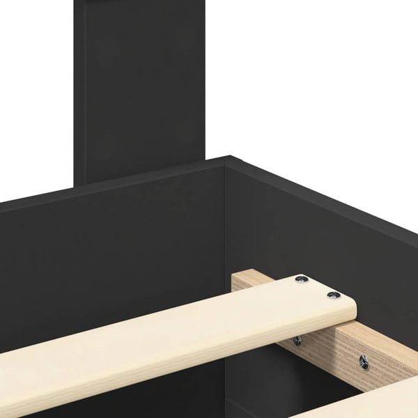 vidaXL Bettrahmen mit Schubladen Schwarz 135 x 190 cm Holzwerkstoff 3410905 Bild 11