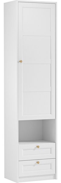 AX LIVING Weiß Schrank mit Schubladen Raiane S1T2S schmaler Kleiderschrank
