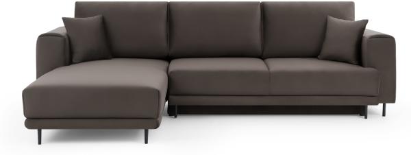 ELTAP 'Dalia' Ecksofa, Dunkelbraun, 95 x 190 x 289 cm, Links