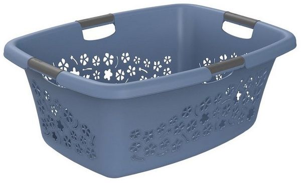 Rotho Wäschekorb Flowers 50 l horizon blue