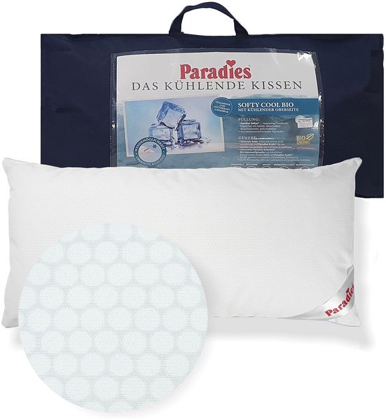 Paradies kühlendes Kopfkissen Kissen Softy Cool Sleep Bio 40x80 cm