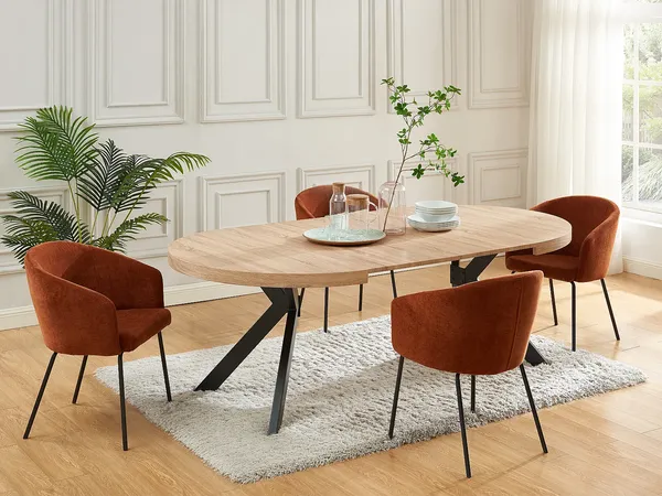 Vente-unique - MORONI Stuhl Stoff Rot - B 58,5 cm x H 79 cm x L 56,5 cm