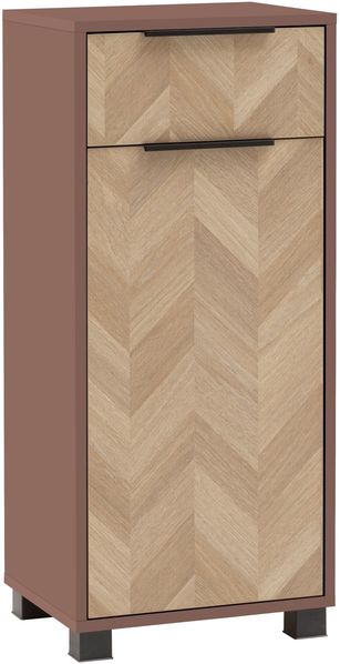 Schildmeyer Highboard Piazza 160387, Mauve/Fischgräten Dekor, 40,3 x 33 x 90,9 cm