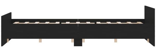 vidaXL Bettgestell mit Kopf- und Fußteil Schwarz 140x200 cm 3203748 Bild 5