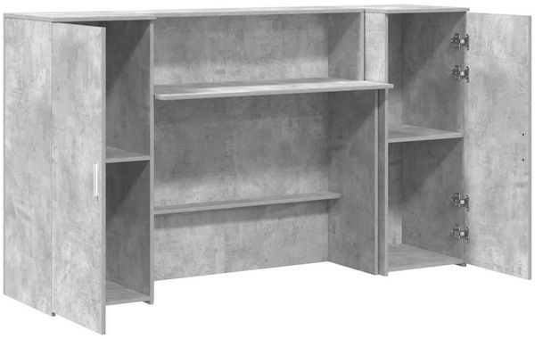 vidaXL Empfangstheke Betongrau 180x50x103,5 cm Holzwerkstoff 3324208 Bild 6