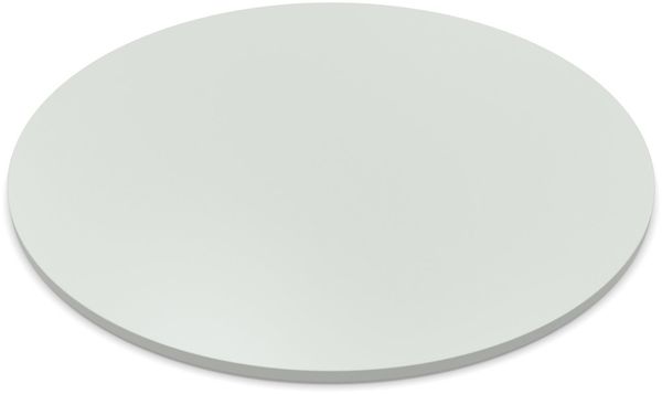 Dekor Spanplatte 19mm Tischplatte rund melaminharzbeschichtet grau mit ABS Kante Umleimer - Größe 120 x 120 cm - Höhe 1,9 cm - Farbe Lichtgrau