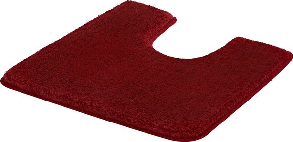 Kleine Wolke Badematte Meadow, Höhe 30 mm, rutschhemmend beschichtet, fußbodenheizungsgeeignet, Polyester, quadratisch, WC Vorleger mit Ausschnitt, Badteppich, Uni Farben
