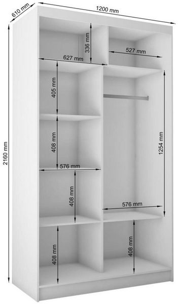 Beautysofa Schwebetürenschrank Viva (120, 150, 160, 180, 200, 240 cm breit Kleiderschrank, mit oder ohne Spiegel) Bild 3
