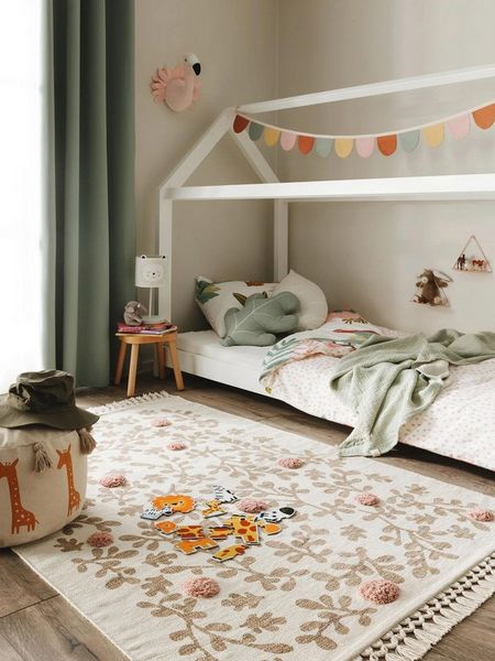 benuta Kinderteppich Hana, rechteckig, Höhe: 11 mm, Kunstfaser, Berber, Ethno-Style, Wohnzimmer