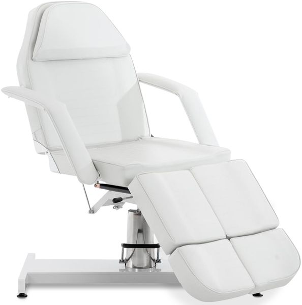 Kosmetikliege SOEST hydraulisch - 64x185x125cm, Kunstleder, Weiß | Massageliege Tattooliege