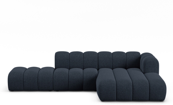 Micadoni Modulares Ecksofa offen Lupine 5-Sitzer Rechts Chenille Eden Marineblau
