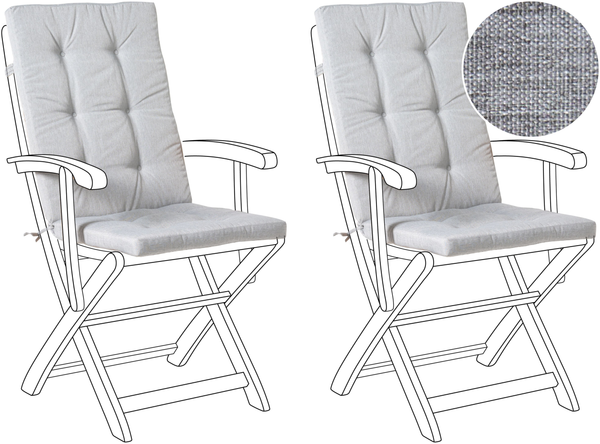 Sitzauflagen 2er Set MAUI PREMIUM Grau meliert