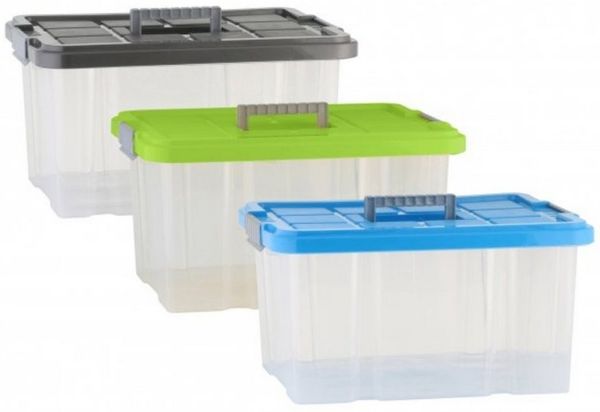 axentia Aufbewahrungsbox Unibox, mit Deckel, 27 l, 44 x 35 x 24 cm 235872 (1 St)