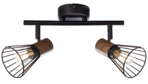 Lightbox Deckenstrahler, ohne Leuchtmittel, 2 flammiger Deckenstrahler - schwenkbar - mit dekorativem Draht-Schirm Bild 6