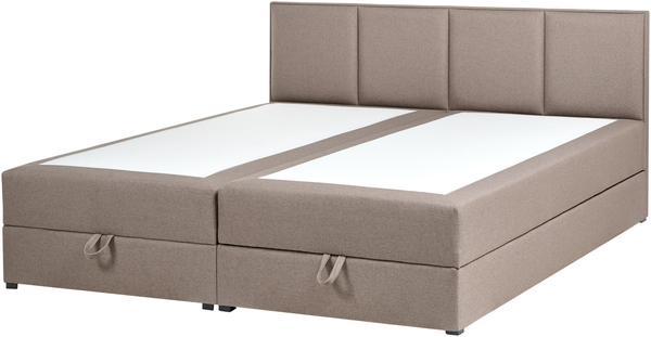 Boxspringbett mit Stauraum Stoff BARONET 180 x 200 cm Taupe Bild 4