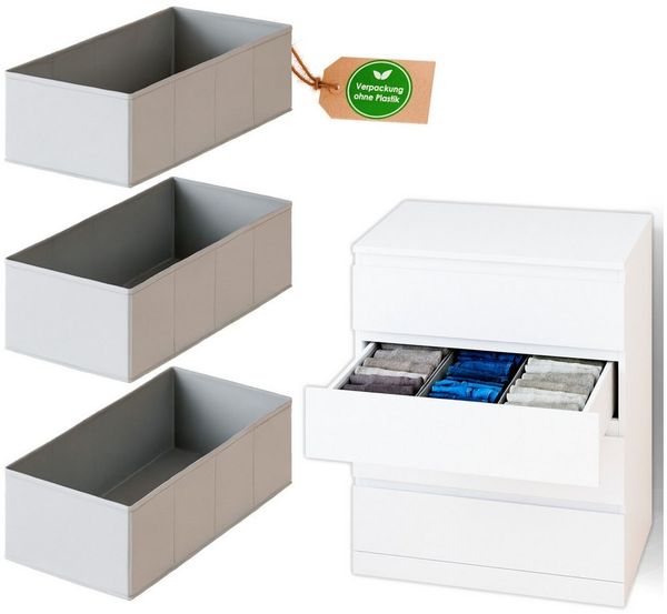 Clutter Cover Organizer für Malm Kommode (3er-Set), Boxen für Schublade