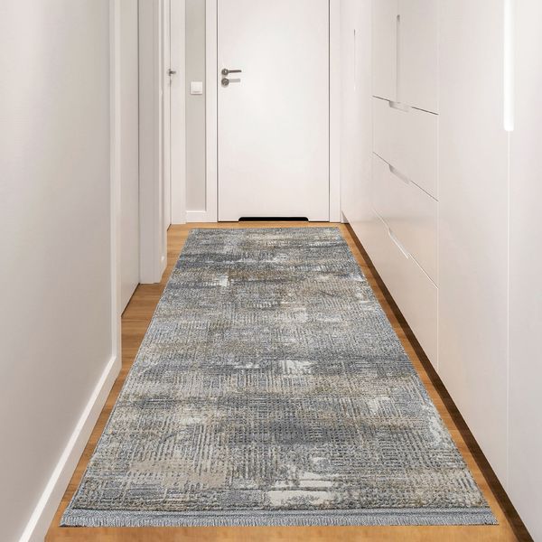 Flurteppich (80 x 250), 'Notta 1107', 0,7 x 80 x 250, Grau, Beige, Creme