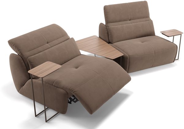 Sofanella Stoffcouch MODICA 2-Sitzer Stoffbezug Sofa in Hellbraun S: 228 Breite x 98 Tiefe