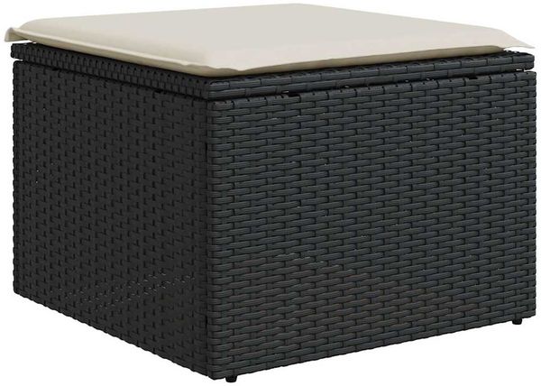 vidaXL 9-tlg. Garten-Sofagarnitur mit Kissen Schwarz Poly Rattan 3326367 Bild 6