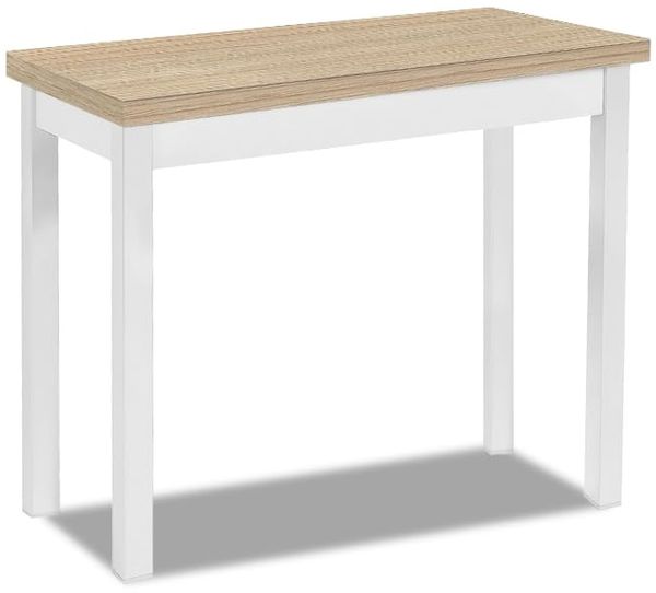 ASTIMESA Küchentisch, Buchform, ohne Schublade und Platte aus laminiertem Holz, Eiche Raw, 80x40 cm bis 80x80 cm