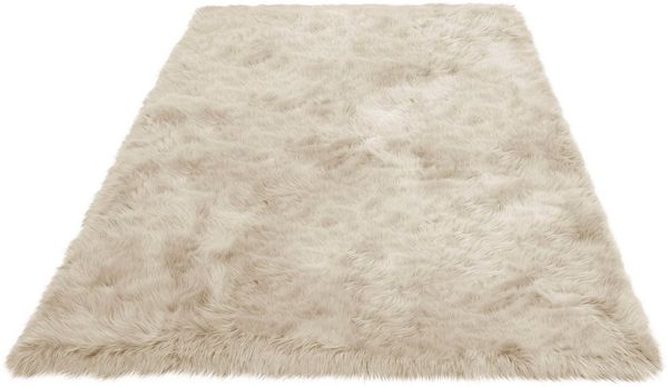 OTTO home Hochflor-Teppich Valeria, Fellteppich, kuschelig, flauschig, rechteckig, Höhe: 60 mm, Kunstfell, weiche Teppiche, Wohnzimmer, Schlafzimmer, Esszimmer