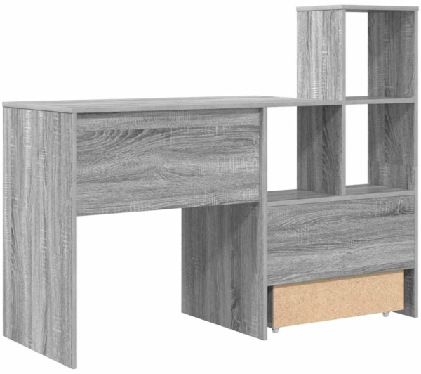 vidaXL Schreibtisch Grau Sonoma 131,5 x 50 x 106,5 cm Holzwerkstoff 3337270 Bild 8