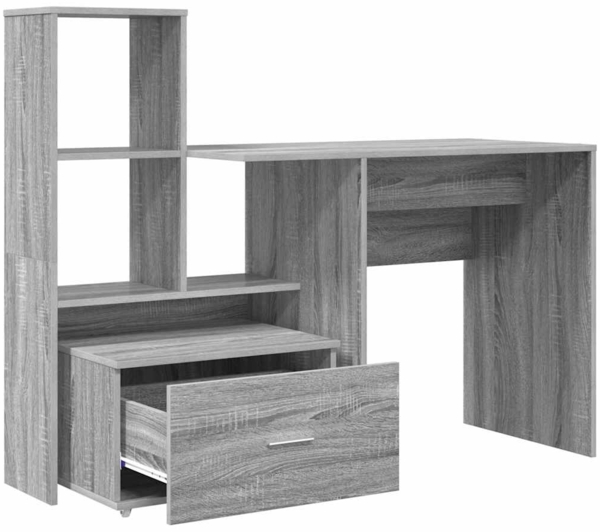 vidaXL Schreibtisch Grau Sonoma 131,5 x 50 x 106,5 cm Holzwerkstoff 3337270 Bild 6