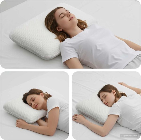 vidaXL Schlafkissen Uni Weiß 74 x 39 x 13 cm Viscoschaum 42020226