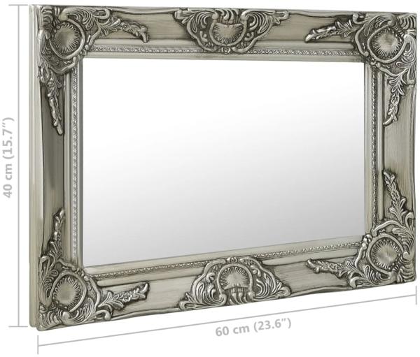 vidaXL Wandspiegel im Barock-Stil 60x40 cm Silbern 320330 Bild 4