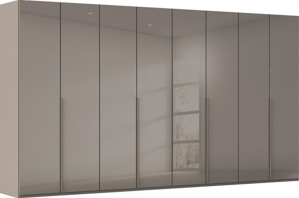 rauch Drehtürenschrank Kleiderschrank Schrank Garderobe Wäscheschrank BESTSELLER MONTCLAR (3 Ausstattungen BASIC/CLASSIC/PREMIUM (SOFT-CLOSE), Breiten 201-400 cm) Front in Glas/Hochglanz/Dekor/Grauspiegel in 5 Breiten MADE IN GERMANY