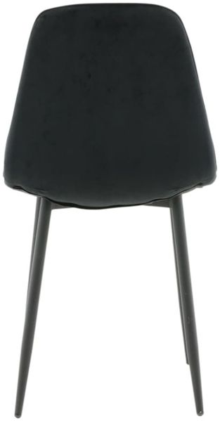 Venture Home Esszimmerstühle 2 Stk. Polar Samt mit Ziernähten Schwarz Bild 12
