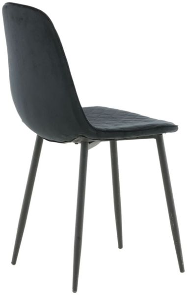 Venture Home Esszimmerstühle 2 Stk. Polar Samt mit Ziernähten Schwarz Bild 5