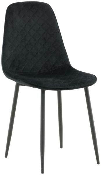 Venture Home Esszimmerstühle 2 Stk. Polar Samt mit Ziernähten Schwarz Bild 11