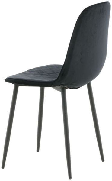 Venture Home Esszimmerstühle 2 Stk. Polar Samt mit Ziernähten Schwarz Bild 10