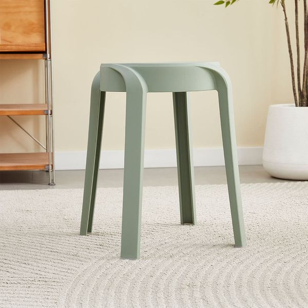 HOME DELUXE Hocker stapelbar NIVO – Grün, 8er Set