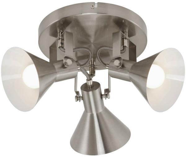 Deckenleuchte, 3 Flammig, Chrom, Spots beweglich, D 21 cm