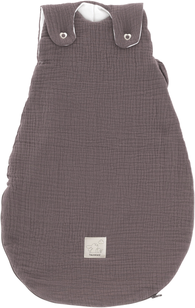 Außenschlafsack LIEBMICH Baumwollmusselin schokopflaume, Größe 50/56
